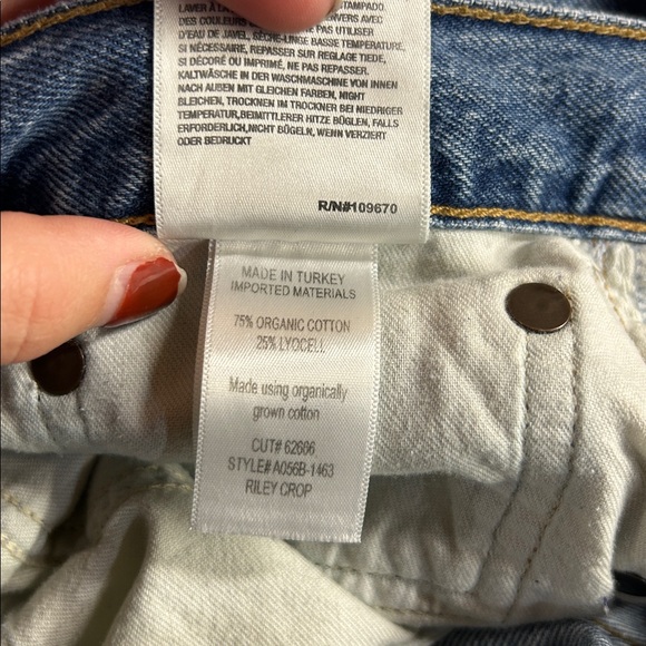 AGOLDE RILEY HIGH RISE STRAIGHT CROP
IN FREQUENCY SIZE 31 - Picture 6 of 6